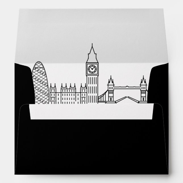 London Skyline | Pre-addressed  Envelope (Back (Bottom))