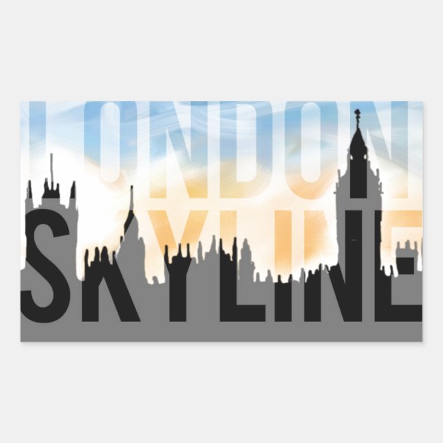 LONDON skyline Rectangular Sticker (Front)