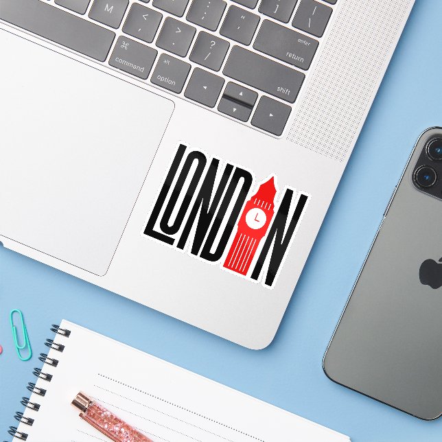 London Skyline Retro City Pride Design (Laptop w/ iPhone)