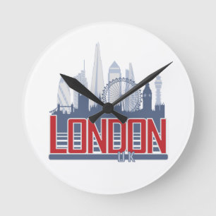 London Skyline Round Clock