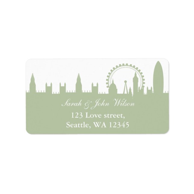 London Skyline Sage address label (Front)