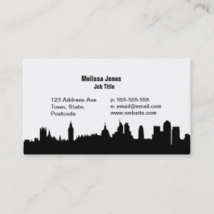 London skyline silhouette cityscape business card