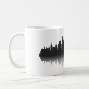 London Skyline Silhouette – Modern Black & White Coffee Mug