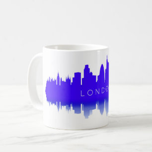 London Skyline Silhouette – Modern Blue Coffee Mug