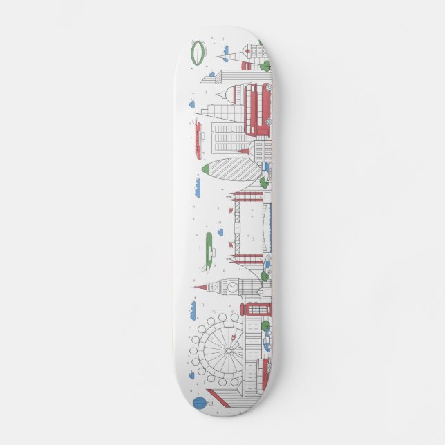 London Skyline Skateboard (Front)