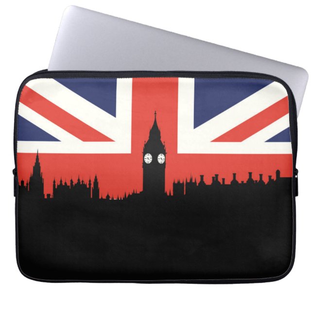 London Skyline | The British Flag Laptop Sleeve (Front)