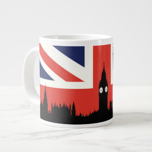 London Skyline   The British Flag Large Coffee Mug