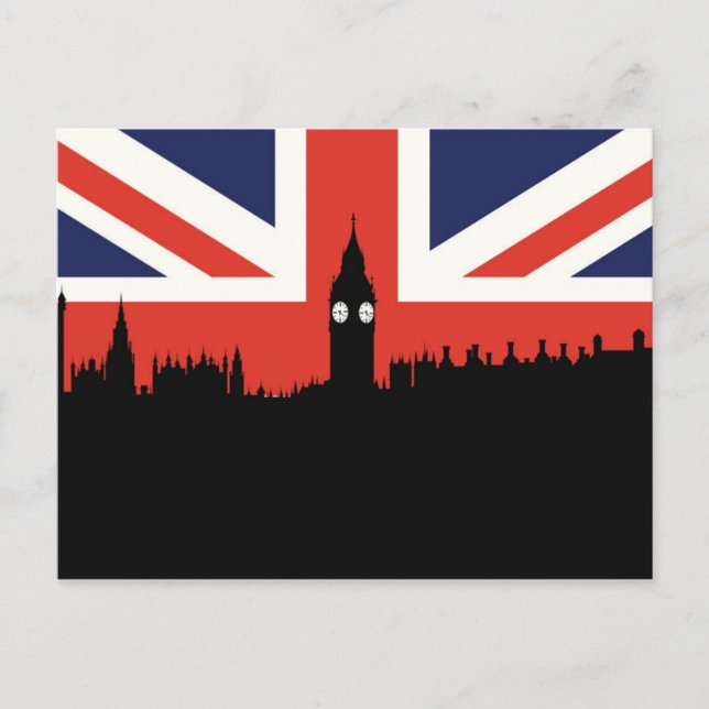London Skyline | The British Flag Postcard (Front)