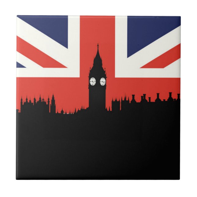 London Skyline | The British Flag Tile (Front)
