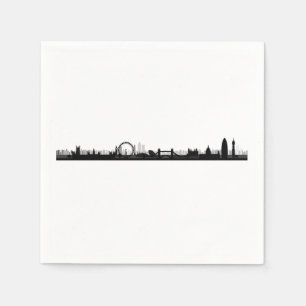 London Skyline Themed Party Paper Napkins