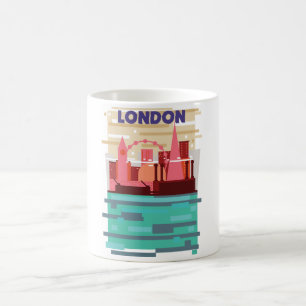 London skyline travel poster. coffee mug