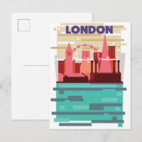 London skyline travel poster.