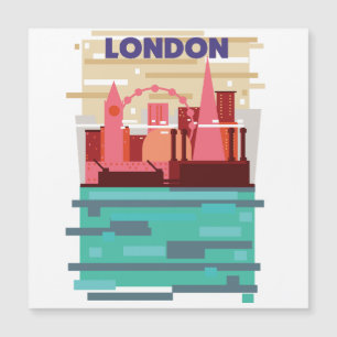 London skyline travel poster. magnetic invitation