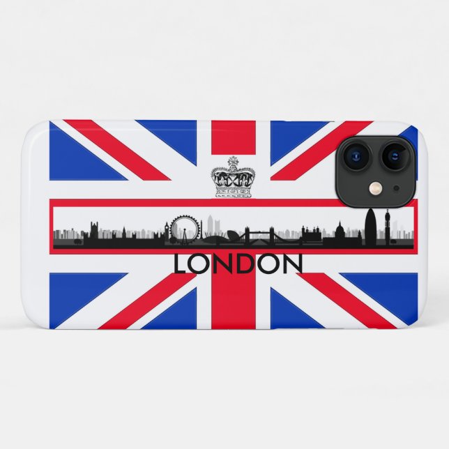 London Skyline Union Jack Flag Case-Mate iPhone Case (Back (Horizontal))