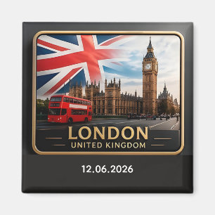 🧲 London Skyline Vacation Memory England 🇬🇧 Magnet
