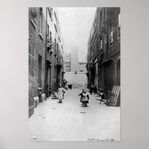 London Slums, 1899 Poster