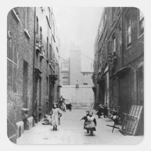 London Slums, 1899 Square Sticker