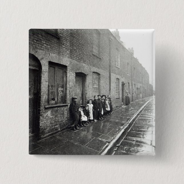 London Slums, c.1900 15 Cm Square Badge (Front)