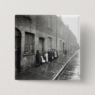 London Slums, c.1900 15 Cm Square Badge