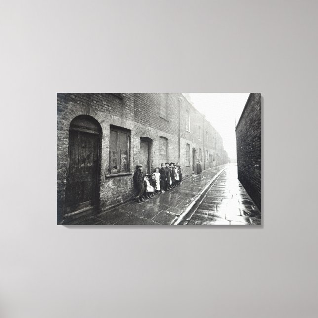 London Slums, c.1900 Canvas Print (Front)