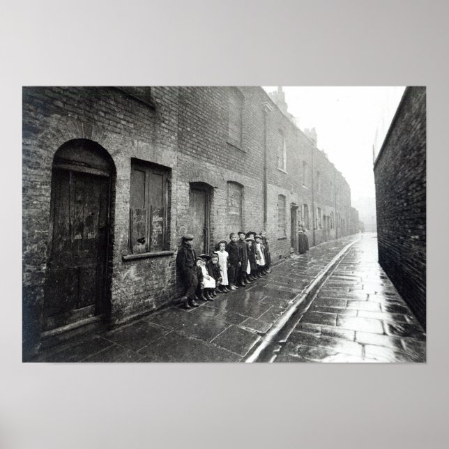 London Slums, c.1900 Poster (Front)