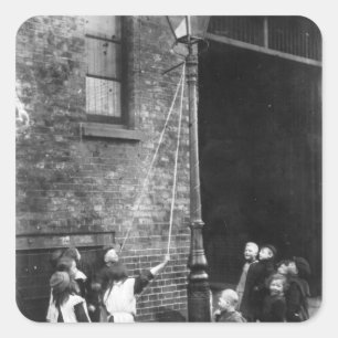 London Slums, c.1900 Square Sticker