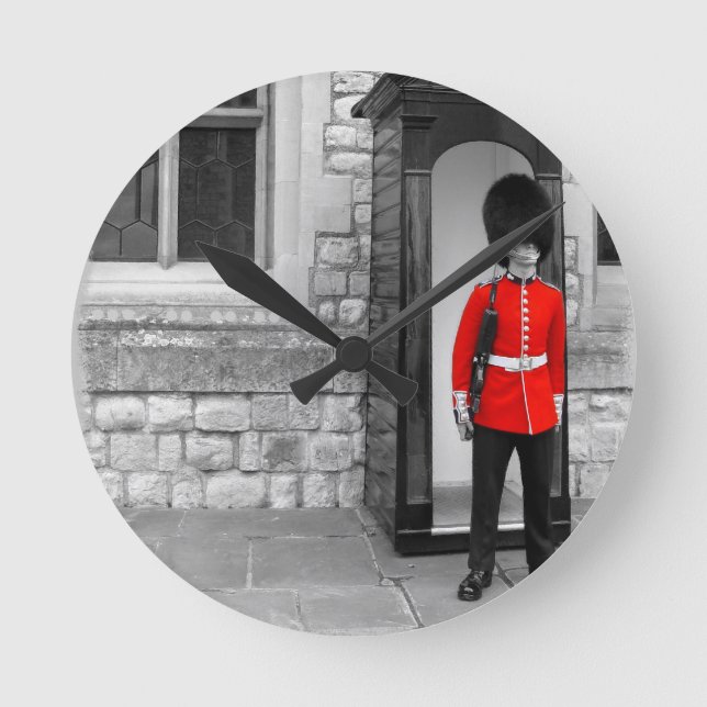 London Soldier Parade Round Clock (Front)