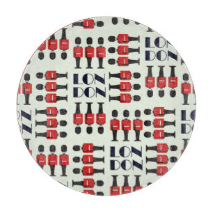 London, soldiers, seamless pattern cutting board