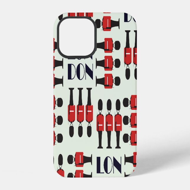 London, soldiers, seamless pattern iPhone case (Back)