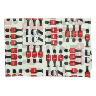 London, soldiers, seamless pattern pillowcase