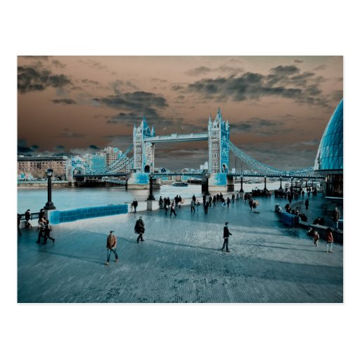 Image of London south Bank selenium toned image Postcard