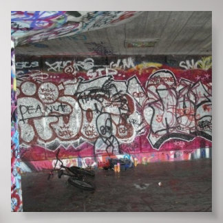 London South Banksy Style Street Art Poster