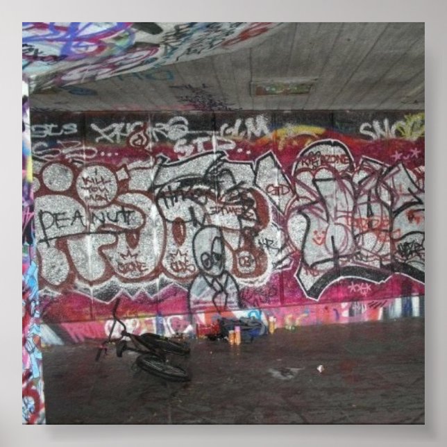 London South Banksy Style Street Art Poster (Front)