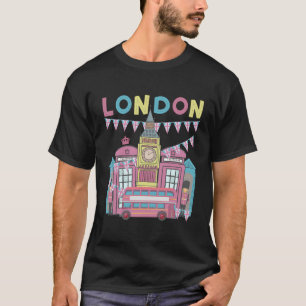 London Souvenirs Idea For Kids English British Mem T-Shirt