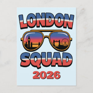 London Squad Matching  Friends, Family, Girls, UK Postcard