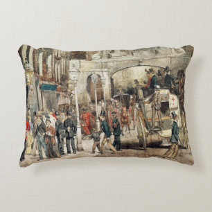 London Street, 1869 Decorative Cushion