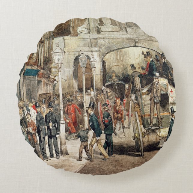 London Street, 1869 Round Cushion (Front)