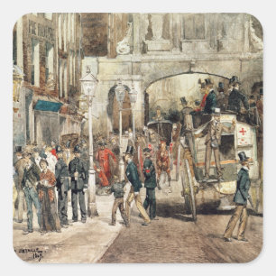 London Street, 1869 Square Sticker