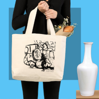 London Street Art, Samurai, Creative Art Large Tote Bag