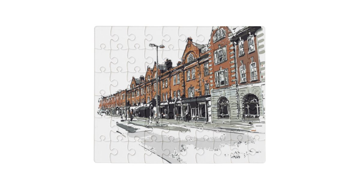 London Street Scene Jigsaw Puzzle Zazzle.co.uk
