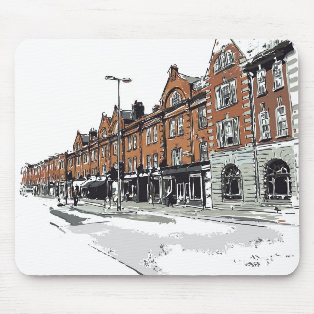 London Street Scene Mouse Mat (Front)