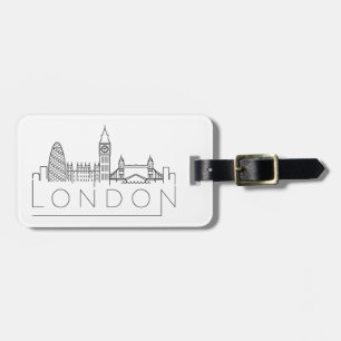 London Stylised Skyline Luggage Tag