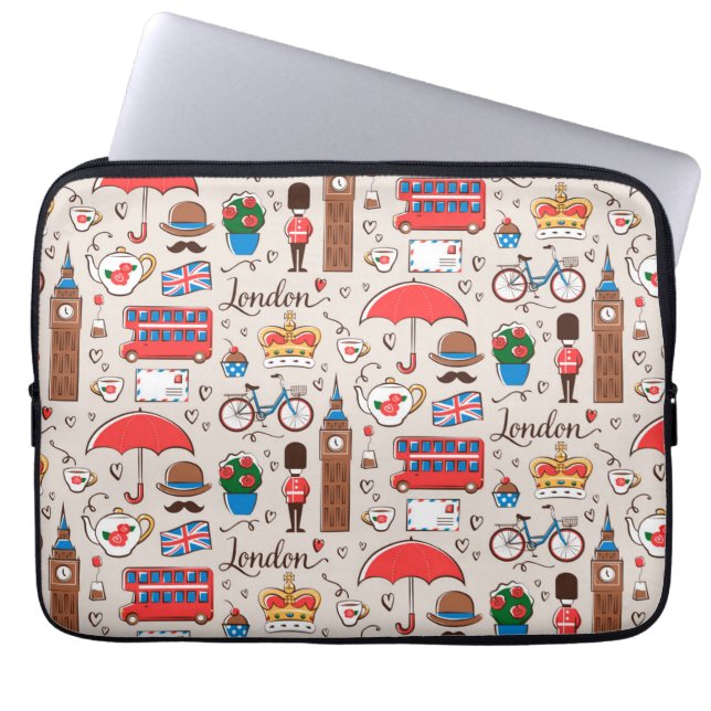 London Symbols Pattern Laptop Sleeve (Front)