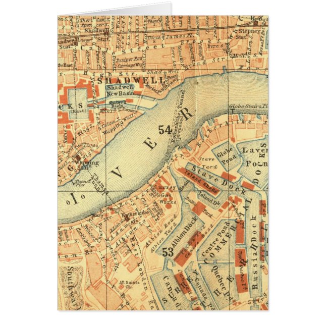 London Thames Vintage Map (Front)