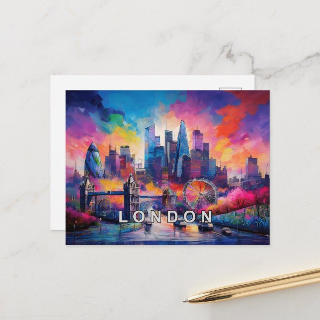 London The Big Smoke  Postcard (Front/Back In Situ)