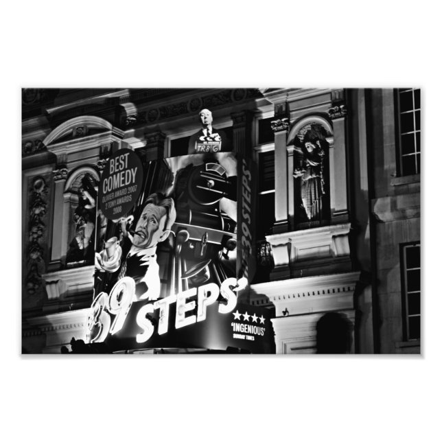 London Theatre Piccadilly (1843 B&W)  Photo Print (Front)