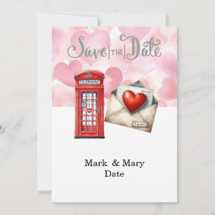London themed Love Letter for Lover Invitation