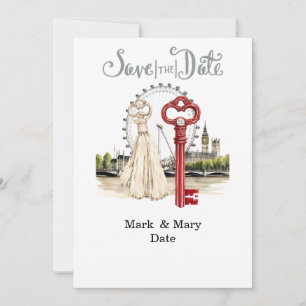 London themed Love Letter for Lover  Invitation