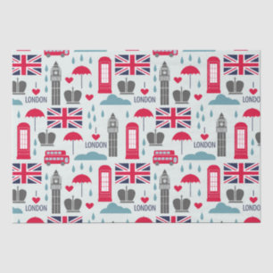 London Themed  Tissue Paper