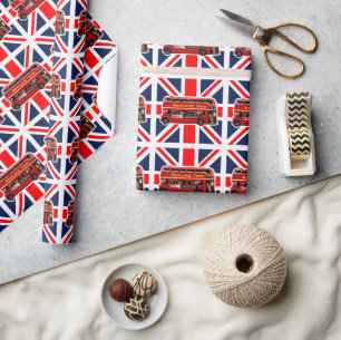 London Themed Wrapping Paper